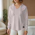 Womens Lightweight Wash Hooded Sweatshirt