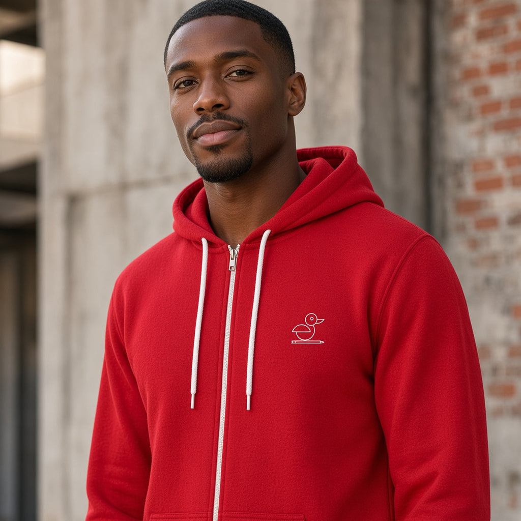 Smart Duck Unisex Lightweight Full-Zip Hoodie