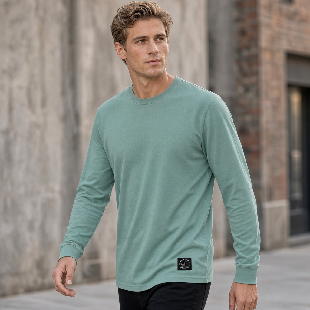 Smart Duck Pigment Dyed Heavyweight Long Sleeve T-Shirt